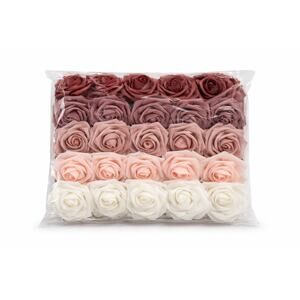 NEW Floroom Studio Blush Burgundy Ivory PE Foam Roses 25pc 3” DIY Wedding Floral